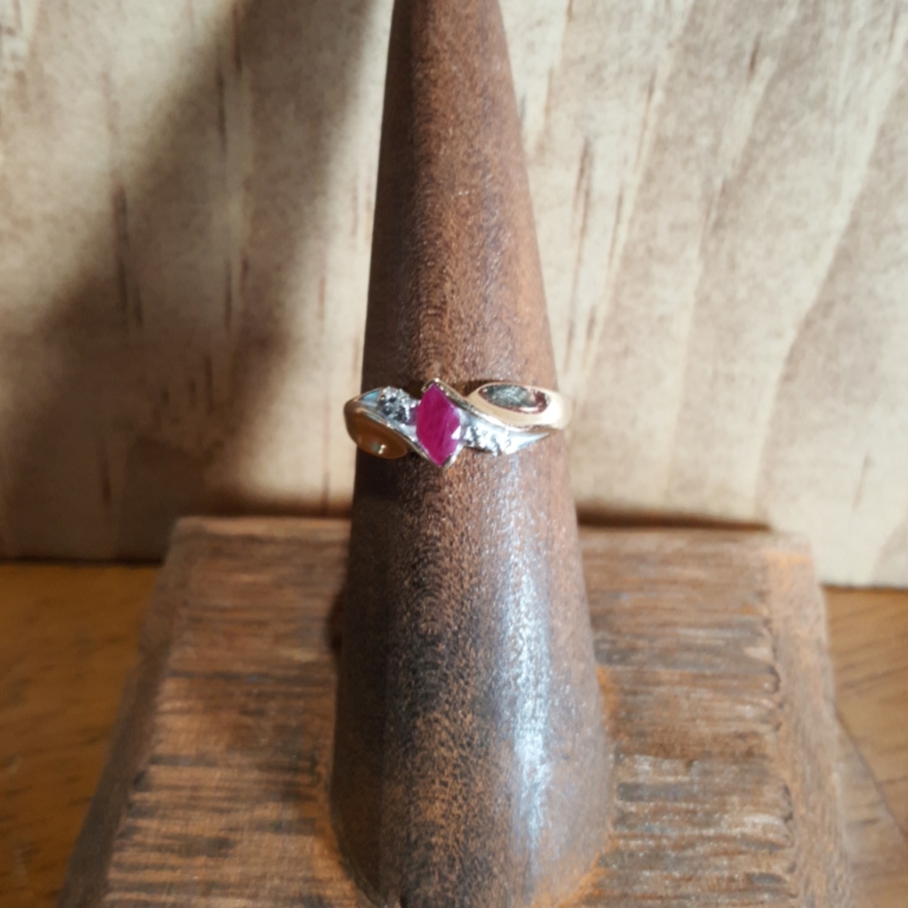 Ruby And Gp Over 925 Ring - image 5